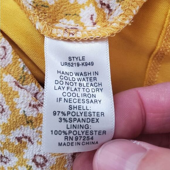 🌻 ONE CLOTHING 🌻 Floral Faux-wrap Maxi Dress - [Medium, Yellow] - Picture 12 of 12